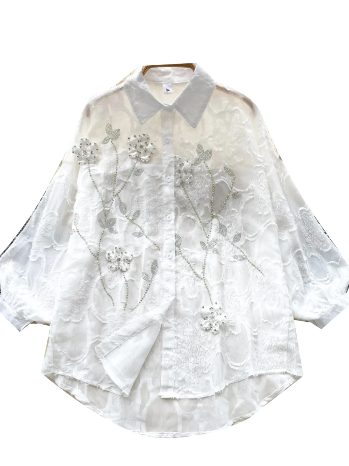 Women's Early Autumn Long Sve irt Heavy Embellied Diamond 3D Floral Embroidery Versatile Slimming Chiffon Blouse
Women's Early Autumn Long Sve irt Heavy Embellied Diamond 3D Floral Embroidery Versatile Slimming Chiffon Blouse