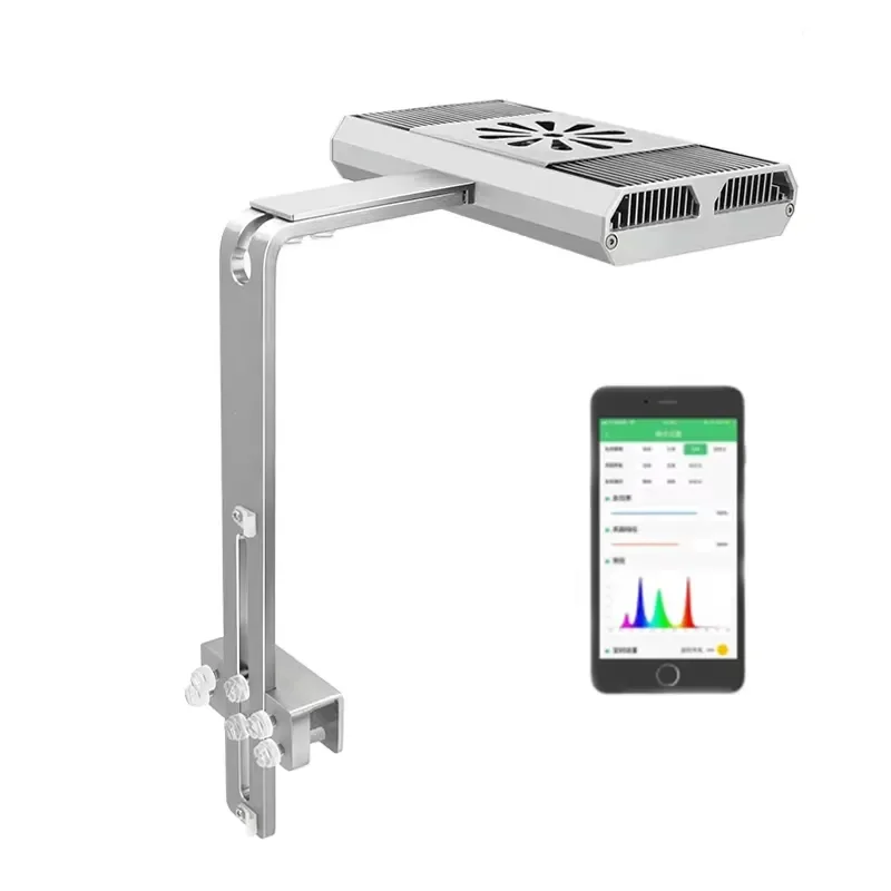 RGB 70W Aquarium LED Clip Light with Remote and WiFi APP Control Simulating Sunlight 5 Modes for Plants and Fish for Aquarium
RGB 70W Aquarium LED Clip Light with Remote and WiFi APP Control Simulating Sunlight 5 Modes for Plants and Fish for Aquarium