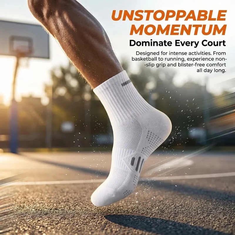 1/2 Pairs Men Professional Mid Sports Socks Mesh Breathable Anti-Odor Cushioned Athletic Socks Anti Slip Running Soccer Socks
1/2 Pairs Men Professional Mid Sports Socks Mesh Breathable Anti-Odor Cushioned Athletic Socks Anti Slip Running Soccer Socks