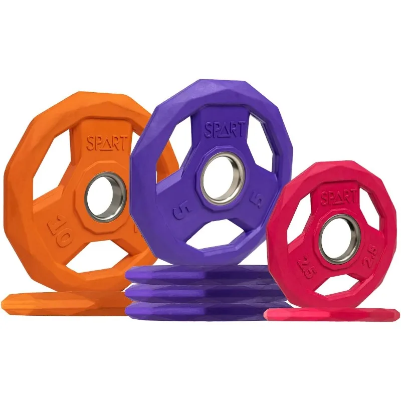 home.Color Coded Weight Plate 2-Inch Rubber Coated Grip Plate for Barbell, Solid Cast Iron Weight Plates for Stren
home.Color Coded Weight Plate 2-Inch Rubber Coated Grip Plate for Barbell, Solid Cast Iron Weight Plates for Stren
