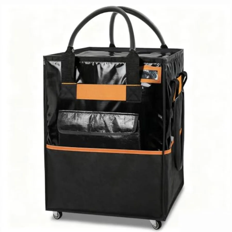 Reusable Grocery Bag on Wheels 75L -Capacity Zippered Roller Tote Carries Up to 66 LBS Lightweight for Groceries Laundry Moving
Reusable Grocery Bag on Wheels 75L -Capacity Zippered Roller Tote Carries Up to 66 LBS Lightweight for Groceries Laundry Moving