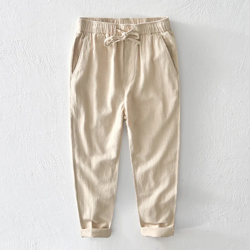 Breathable Drawstring Elastic Waist Linen Casual Pants Men's Loose Cotton Linen Long Pants Ramie Beach Pants Chic
Breathable Drawstring Elastic Waist Linen Casual Pants Men's Loose Cotton Linen Long Pants Ramie Beach Pants Chic