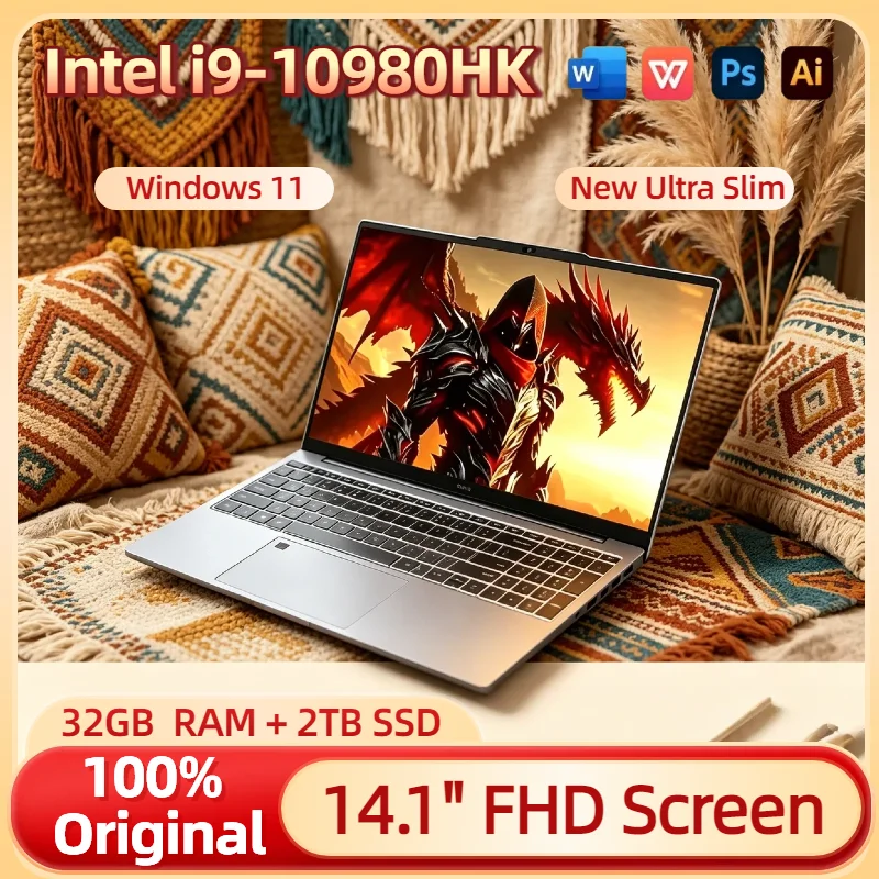 Intel Core i9 10980HK 14.1 Inch Windows 11 Pro Laptop 32GB RAM 2TB M.2 SSD Gaming 8 Core 16 Thread Notebook Office Computer
Intel Core i9 10980HK 14.1 Inch Windows 11 Pro Laptop 32GB RAM 2TB M.2 SSD Gaming 8 Core 16 Thread Notebook Office Computer
