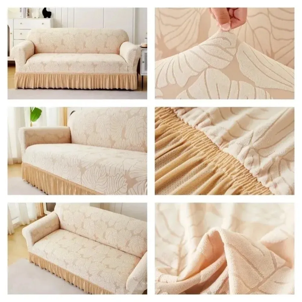 Solid Color 3 Seater Sofa Cover Leaf Print with Skirt Couch Cover Dustproof All-inclusive Furniture Protector
Solid Color 3 Seater Sofa Cover Leaf Print with Skirt Couch Cover Dustproof All-inclusive Furniture Protector