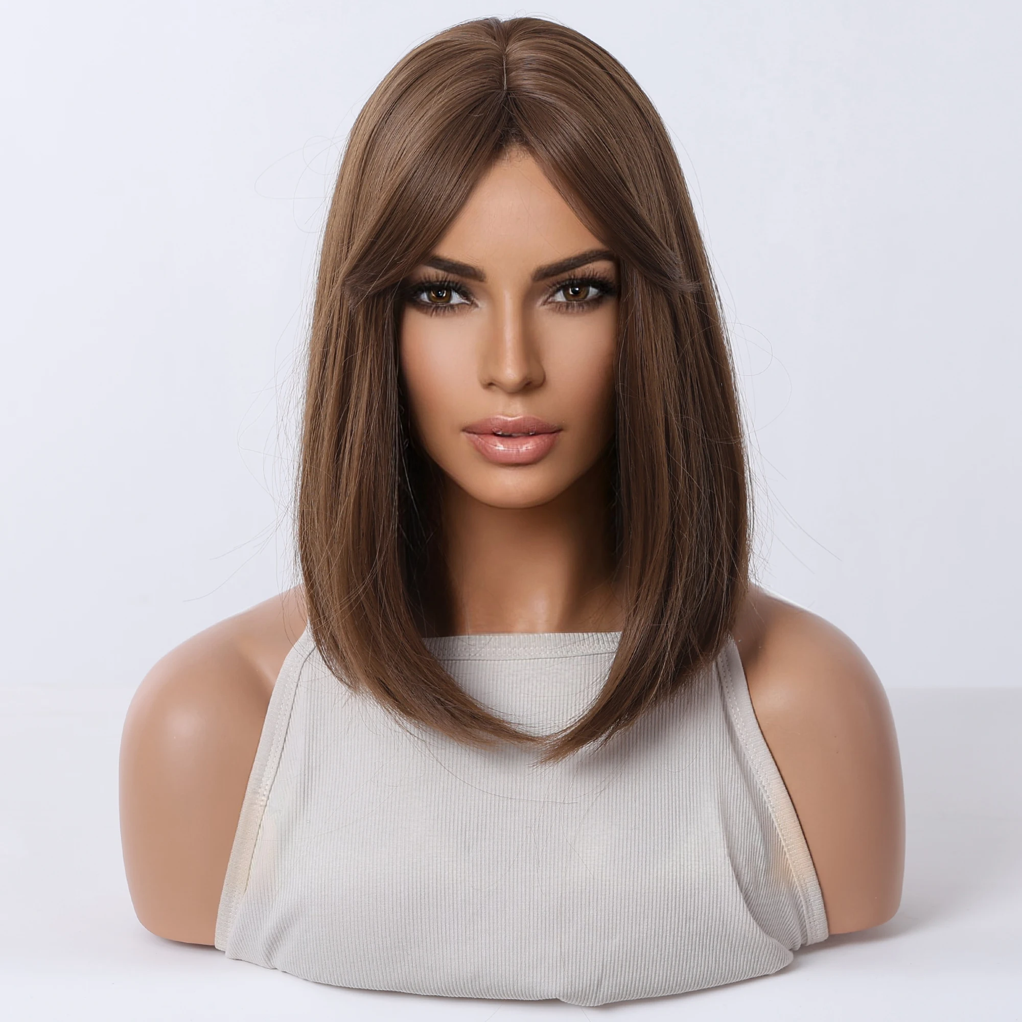 JOVIA Short Straight Wig (Dark Brown, Bob Style with Bangs) Imitation Natural Hair Texture, Cosplay and Daily Wear.
JOVIA Short Straight Wig (Dark Brown, Bob Style with Bangs) Imitation Natural Hair Texture, Cosplay and Daily Wear.