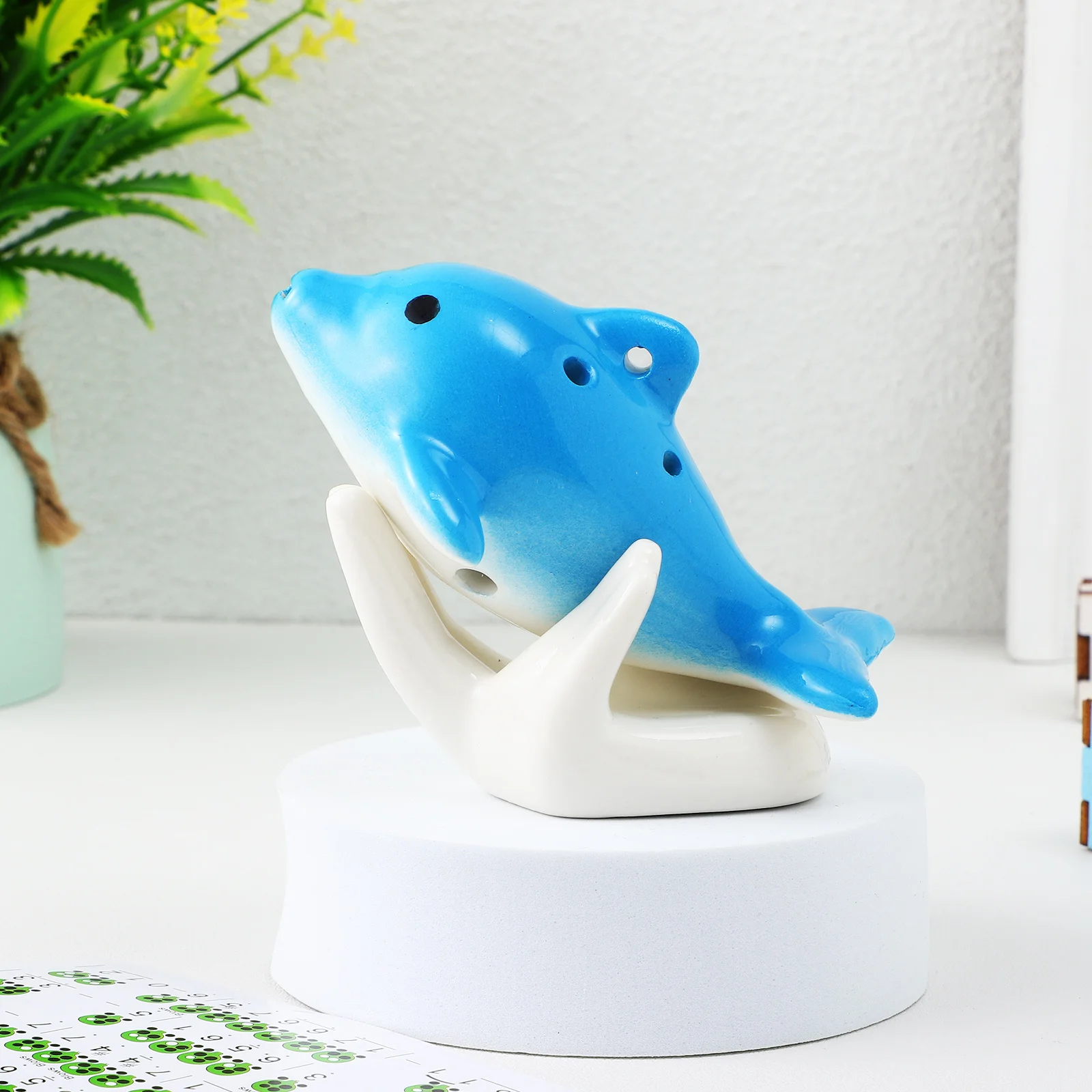 6 Holes Dolphin Ocarina Alto Ceramic Flute with Lanyard Song Book Hand Rest Stand Perfect Gift for Kids Adults Learning Music
6 Holes Dolphin Ocarina Alto Ceramic Flute with Lanyard Song Book Hand Rest Stand Perfect Gift for Kids Adults Learning Music