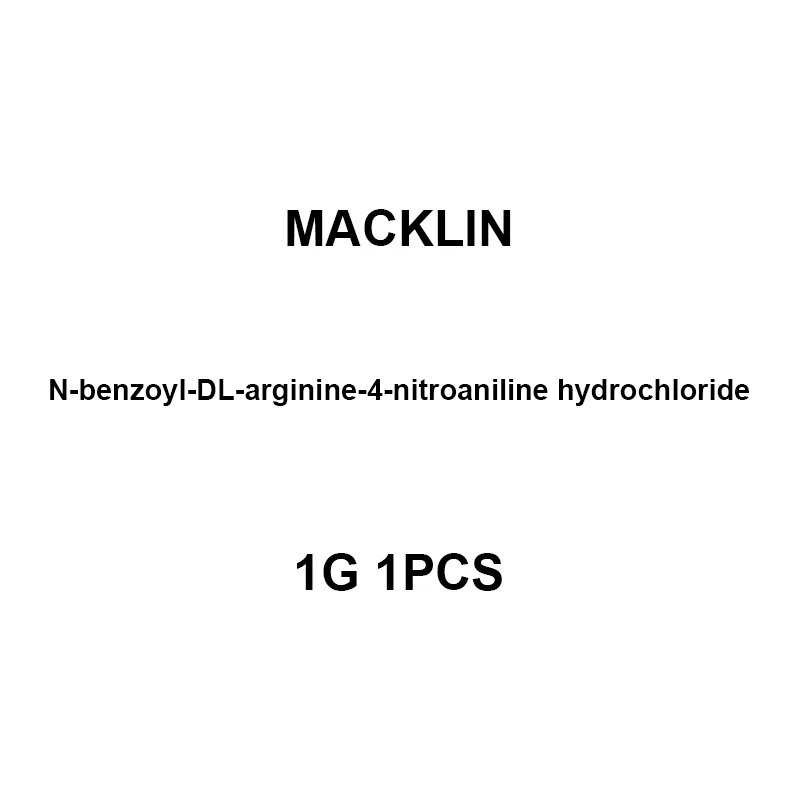 MACKLIN N-benzoyl-DL-arginine-4-nitroaniline hydrochloride 1G 1PCS1PCS
MACKLIN N-benzoyl-DL-arginine-4-nitroaniline hydrochloride 1G 1PCS1PCS
