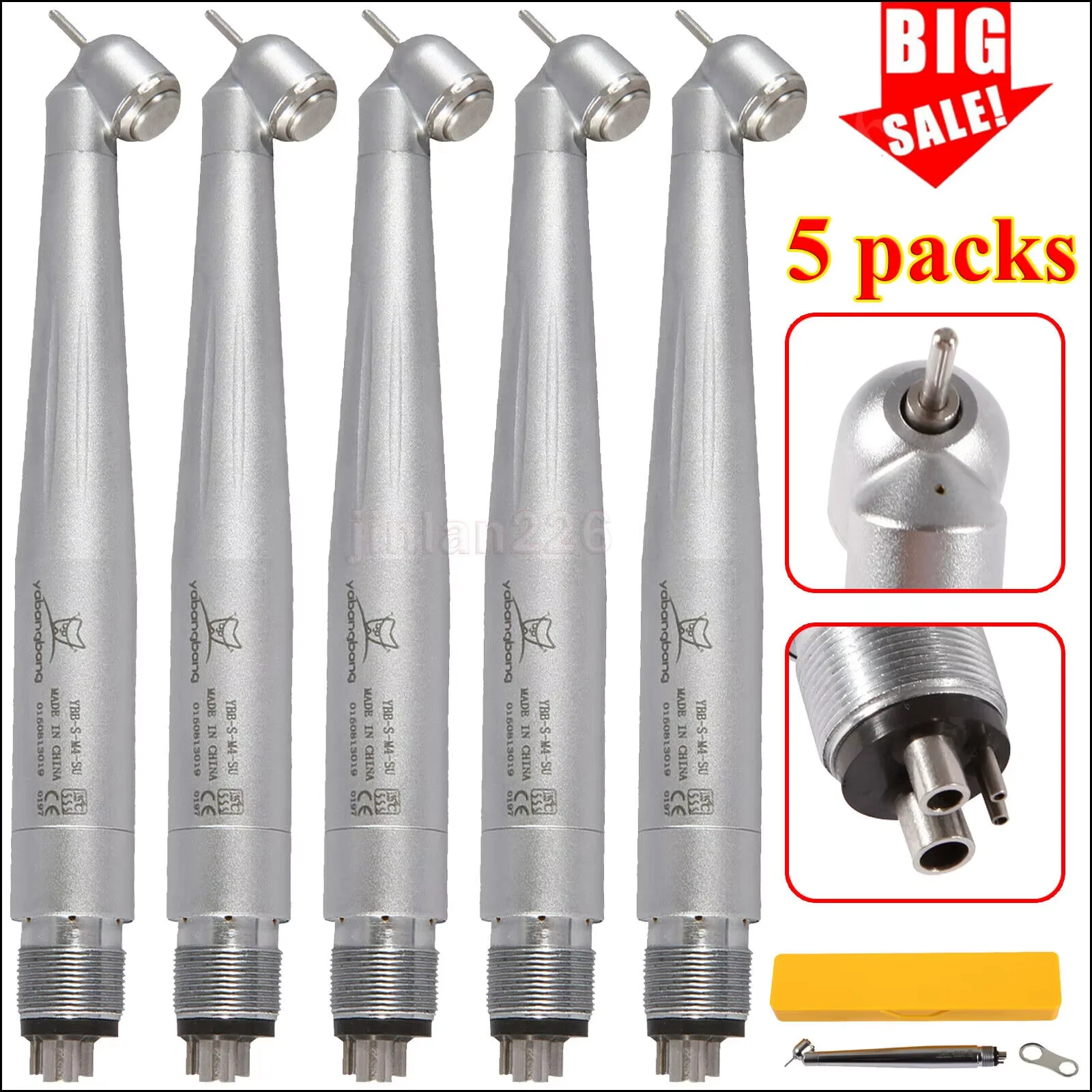 5PCS NSK PANA MAX Type Dental 45 Degree Surgical Handpiece High Speed Push Button Turbine 4Hole
5PCS NSK PANA MAX Type Dental 45 Degree Surgical Handpiece High Speed Push Button Turbine 4Hole