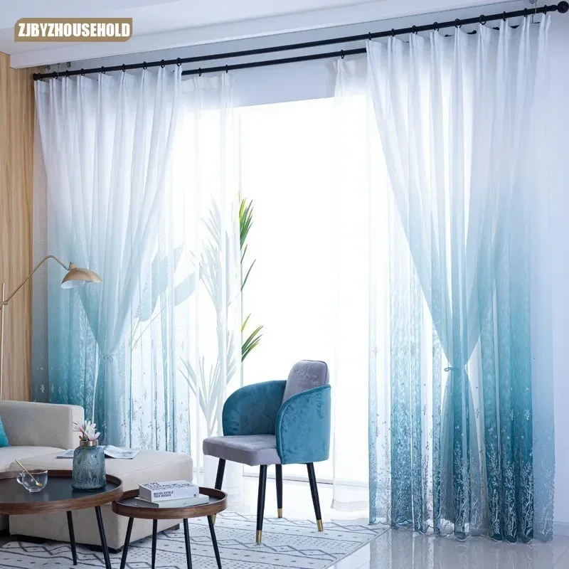 Gradient Embroidered Yarn Custom Size Modern European Curtains for Living dining room bedroom Fabric Finished Product
Gradient Embroidered Yarn Custom Size Modern European Curtains for Living dining room bedroom Fabric Finished Product