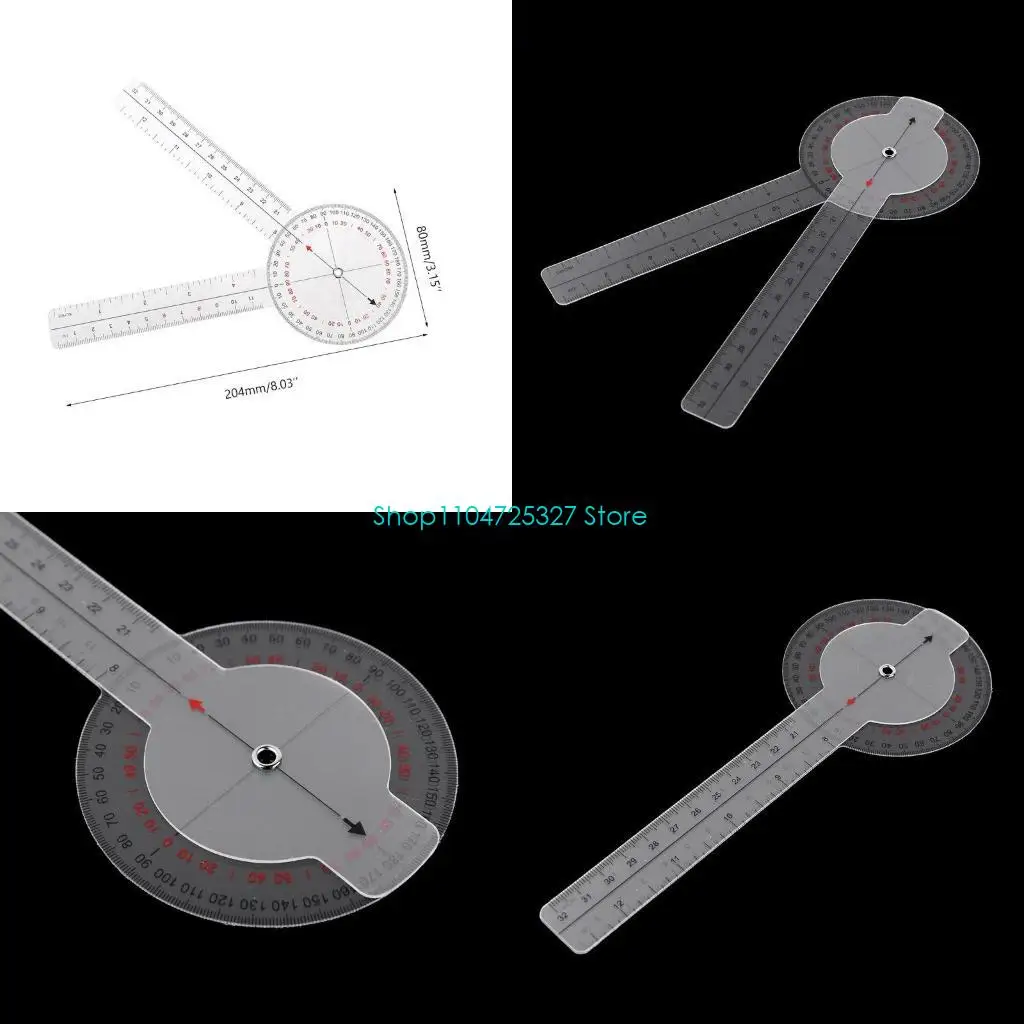 D8KF Ruler Plastic Goniometer 360 Degree for Body Measuring Tape Goniometer
D8KF Ruler Plastic Goniometer 360 Degree for Body Measuring Tape Goniometer