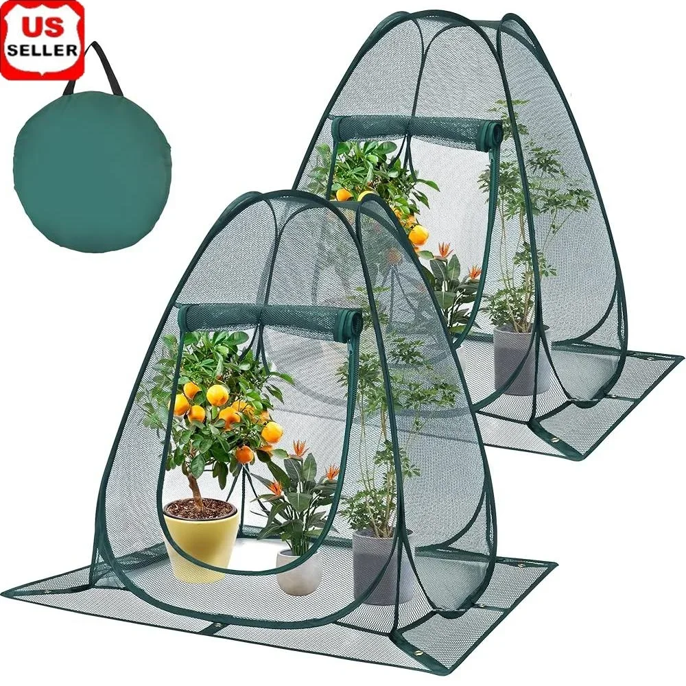 2 Packs Pop Up Garden Netting Cover Plant Protector with Zipper Door 16 Stakes Birds Squirrels Rabbits Vegetables Fruits Flowers
2 Packs Pop Up Garden Netting Cover Plant Protector with Zipper Door 16 Stakes Birds Squirrels Rabbits Vegetables Fruits Flowers