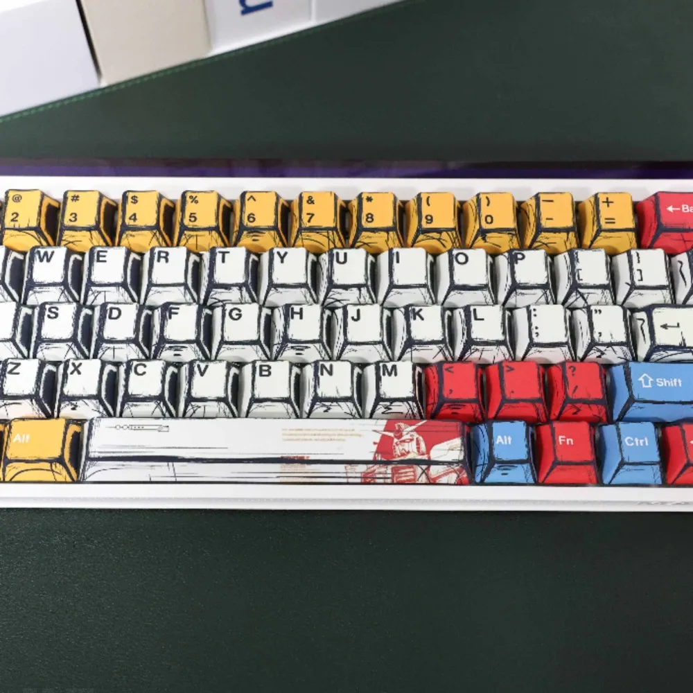 Набор клавишных колпачков на тему Gundam, PBT Cherry Profile, индивидуальный стиль линии манги, Amine Point, 130 клавиш, механические колпачки для клавиш, аксессуар
Набор клавишных колпачков на тему Gundam, PBT Cherry Profile, индивидуальный стиль линии манги, Amine Point, 130 клавиш, механические колпачки для клавиш, аксессуар
