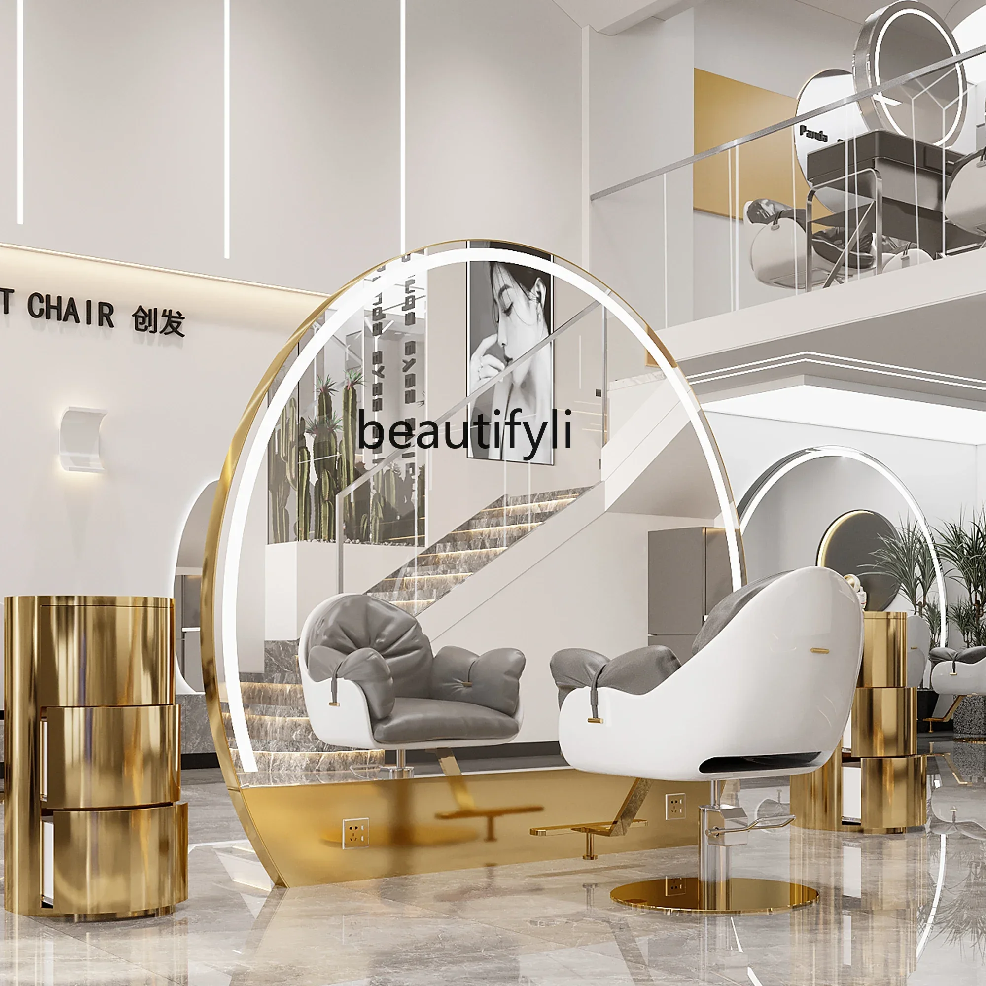 New Arrivals Hair salon mirror table Special stainless steel single and double-sided mirror table Ded floor mirror with lamp S03
New Arrivals Hair salon mirror table Special stainless steel single and double-sided mirror table Ded floor mirror with lamp S03