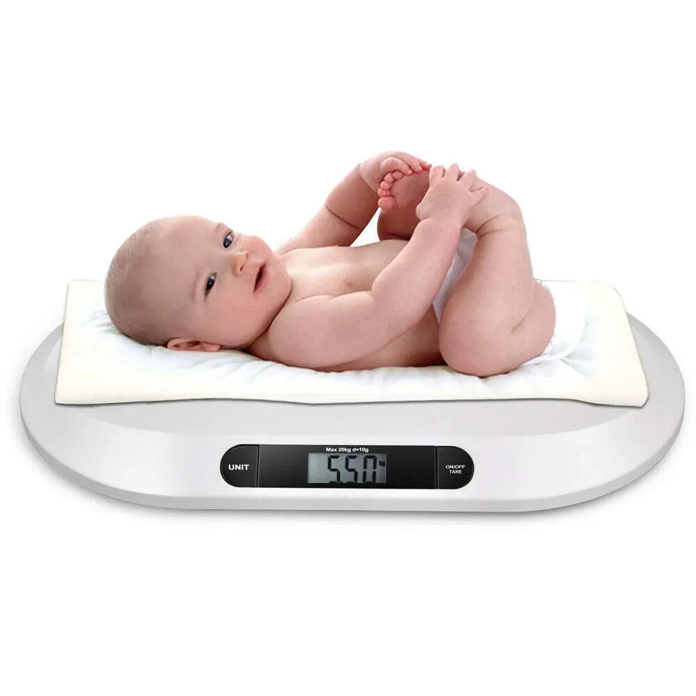 20KG/44LBS Electronic Digital Baby Weighing Scale Measure Infant/Baby/Pet Weight Accurately, Precision of 10g, Length 55cm
20KG/44LBS Electronic Digital Baby Weighing Scale Measure Infant/Baby/Pet Weight Accurately, Precision of 10g, Length 55cm