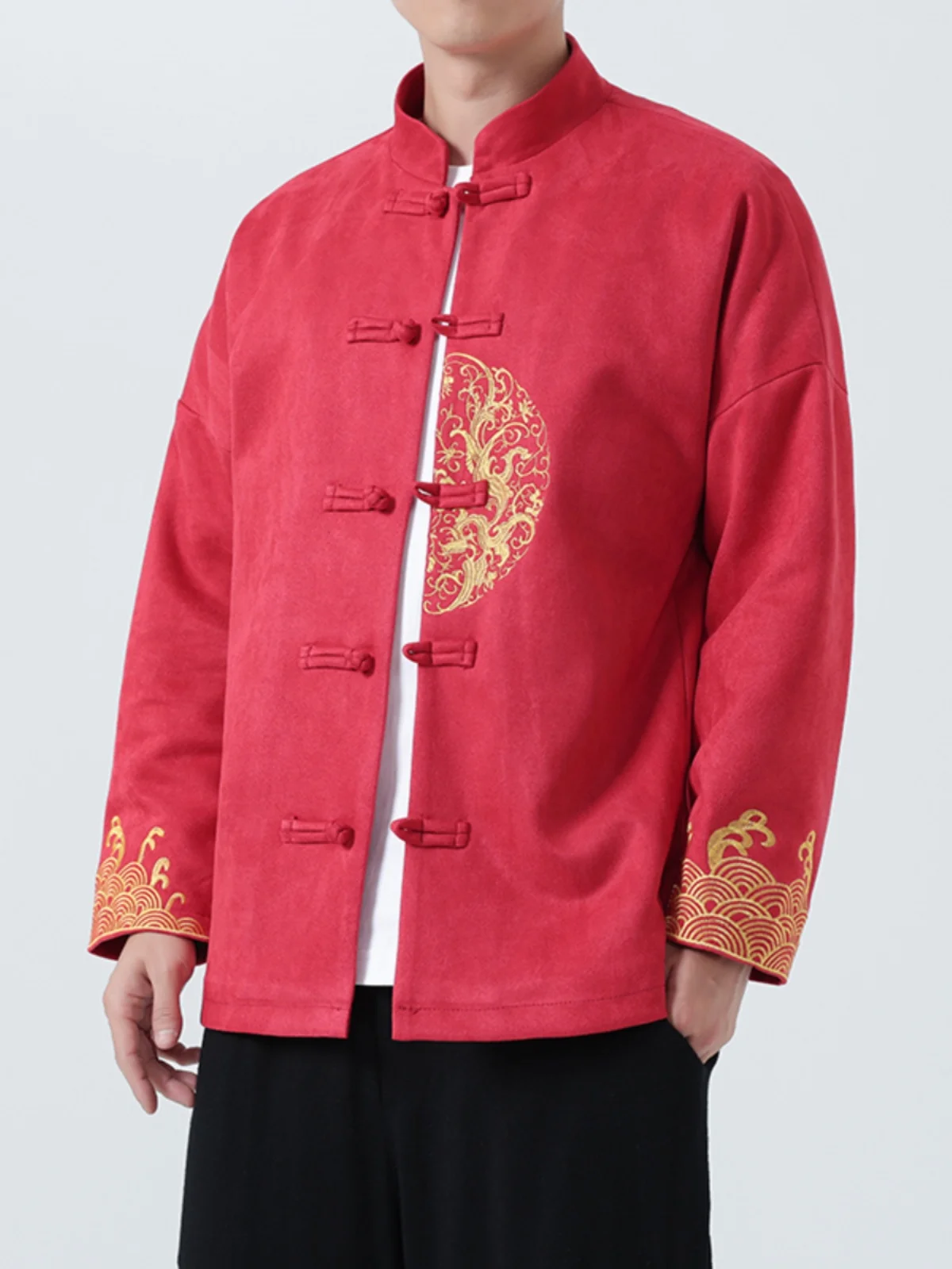 New Chinese Sle Embroidered Men's Jaet Retro Buttoned Zhongan Suit Reformed Hanfu Monastic Clothing Youth Faion Autum...
New Chinese Sle Embroidered Men's Jaet Retro Buttoned Zhongan Suit Reformed Hanfu Monastic Clothing Youth Faion Autum...