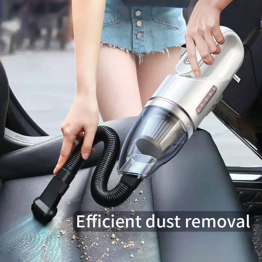 Mini 12V car vacuum cleaner features strong suction and great performance. Compact in size, it easily cleans gaps and grooves inside the car thoroughly.
Mini 12V car vacuum cleaner features strong suction and great performance. Compact in size, it easily cleans gaps and grooves inside the car thoroughly.