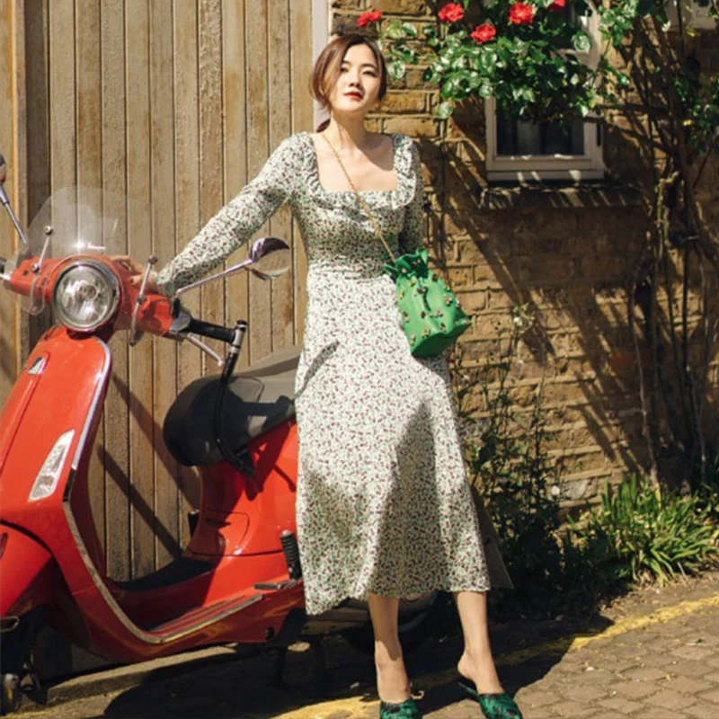 Sunnie Sweet Floral Print Chiffon Midi Dress with Lace Hemline Early Autumn New Style Women's Commute Style Long Sleeve Dress
Sunnie Sweet Floral Print Chiffon Midi Dress with Lace Hemline Early Autumn New Style Women's Commute Style Long Sleeve Dress