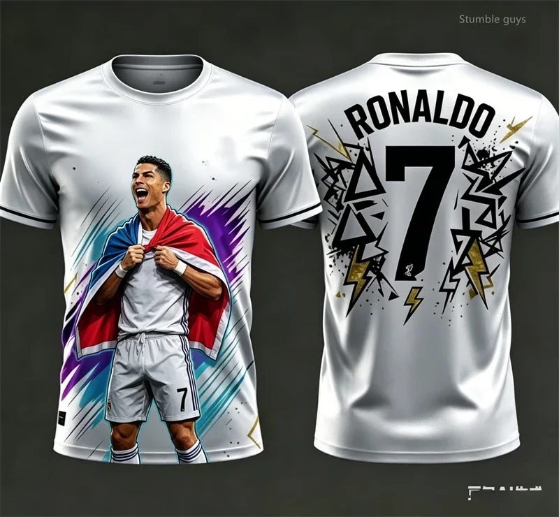 Big Tall Men Summer Ronaldo 7 Football Short Sleeve T-shirt Fashion Sportswear Outdoor Training Wear Tops Kids Clothes
Big Tall Men Summer Ronaldo 7 Football Short Sleeve T-shirt Fashion Sportswear Outdoor Training Wear Tops Kids Clothes