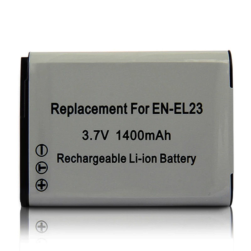 1400mAh EN-EL23 EN EL23 ENEL23 Rechargeable Li-ion Battery For Nikon COOLPIX P610S P600 S810c P900S P900 B700 Camera Battery
1400mAh EN-EL23 EN EL23 ENEL23 Rechargeable Li-ion Battery For Nikon COOLPIX P610S P600 S810c P900S P900 B700 Camera Battery