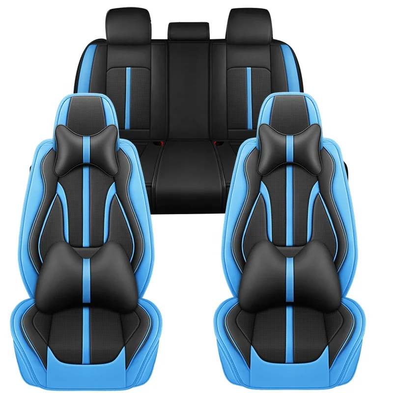 High Quality 3D Napa Leather Car Seat Covers Blue Beige Sport Style Universal Fit for 5 Seaters Full Set
High Quality 3D Napa Leather Car Seat Covers Blue Beige Sport Style Universal Fit for 5 Seaters Full Set