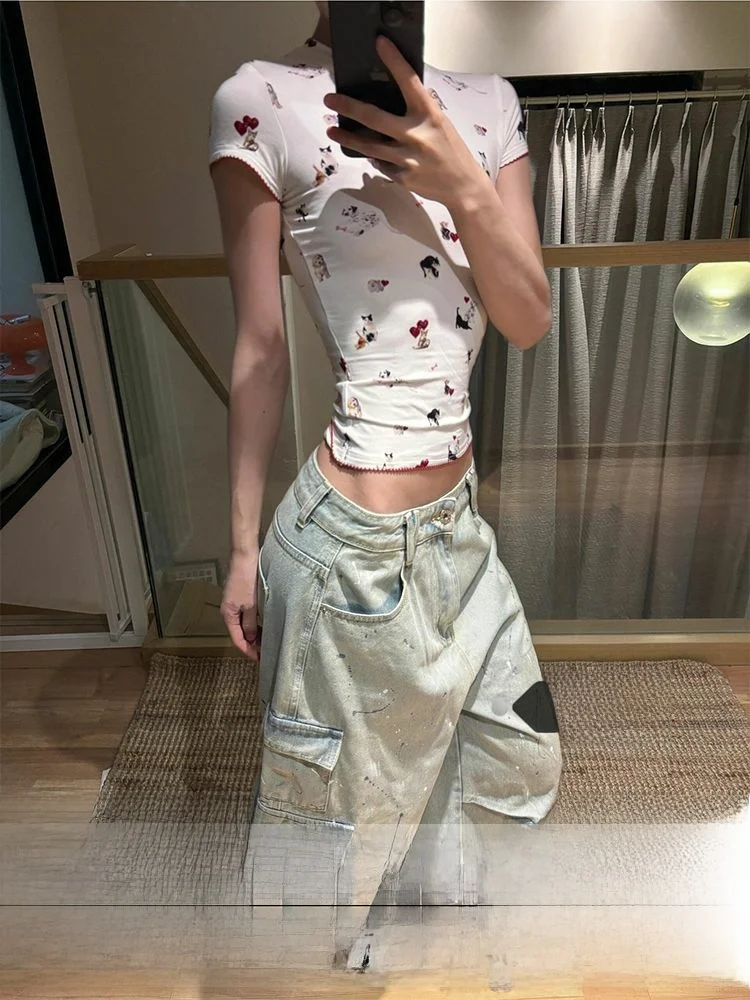 Женские джинсы в стиле ретро в американском стиле с дистанционным принтом длиной 7/8, осенне-зимние утягивающие широкие брюки, модные джинсовые брюки с низкой талией
Женские джинсы в стиле ретро в американском стиле с дистанционным принтом длиной 7/8, осенне-зимние утягивающие широкие брюки, модные джинсовые брюки с низкой талией