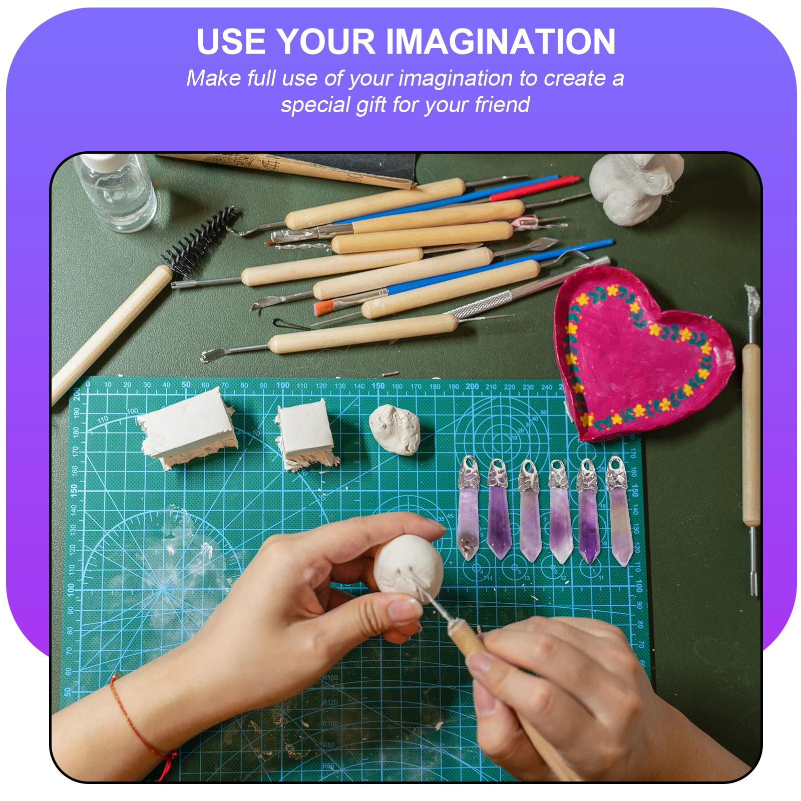 6pcs Amethyst Diy Necklace Pendants Jewelry Accessories Bracelet Charms Earring Making Pendant Creative Hanging Supplies Durable
6pcs Amethyst Diy Necklace Pendants Jewelry Accessories Bracelet Charms Earring Making Pendant Creative Hanging Supplies Durable