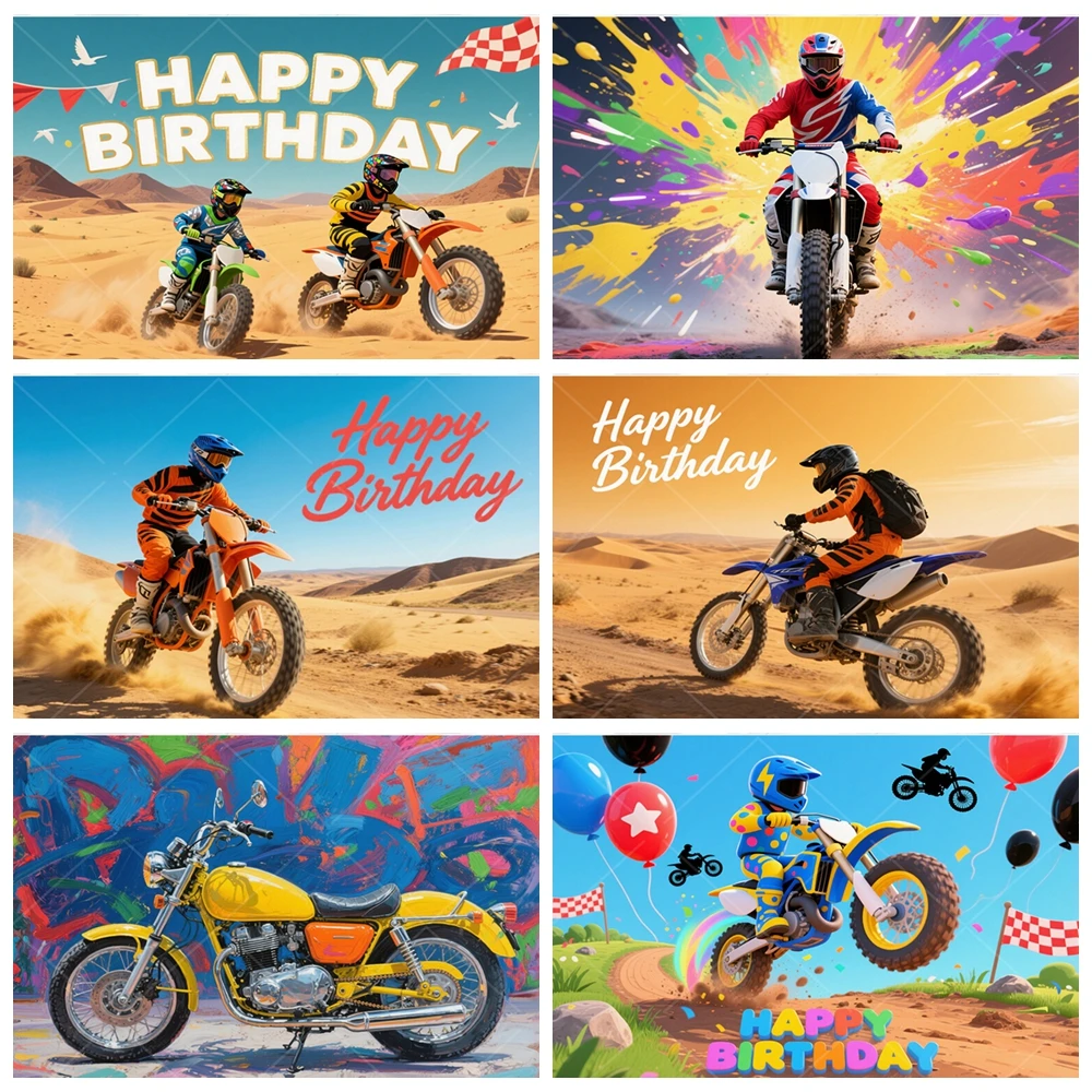 Motocross Racing Backdrop Dirt Bike Motorcycle Background Kids Boy Birthday Party Decoration Banner Photography Custom Poster
Motocross Racing Backdrop Dirt Bike Motorcycle Background Kids Boy Birthday Party Decoration Banner Photography Custom Poster