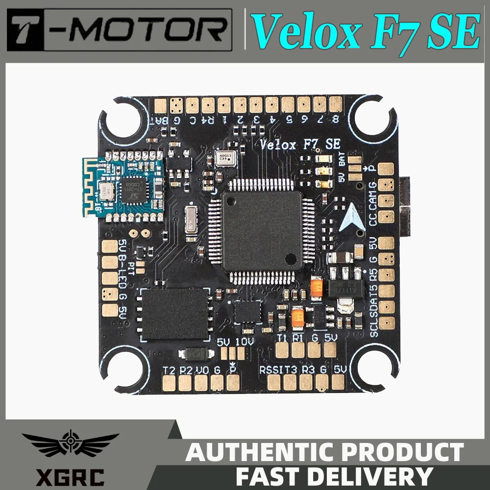 T-MOTOR Velox F7 SE Flight Control Wireless Bluetooth Dual BEC 128M Black Box Support HD/Analog VTV 12-27V(3-6S) For FPV Drone
T-MOTOR Velox F7 SE Flight Control Wireless Bluetooth Dual BEC 128M Black Box Support HD/Analog VTV 12-27V(3-6S) For FPV Drone