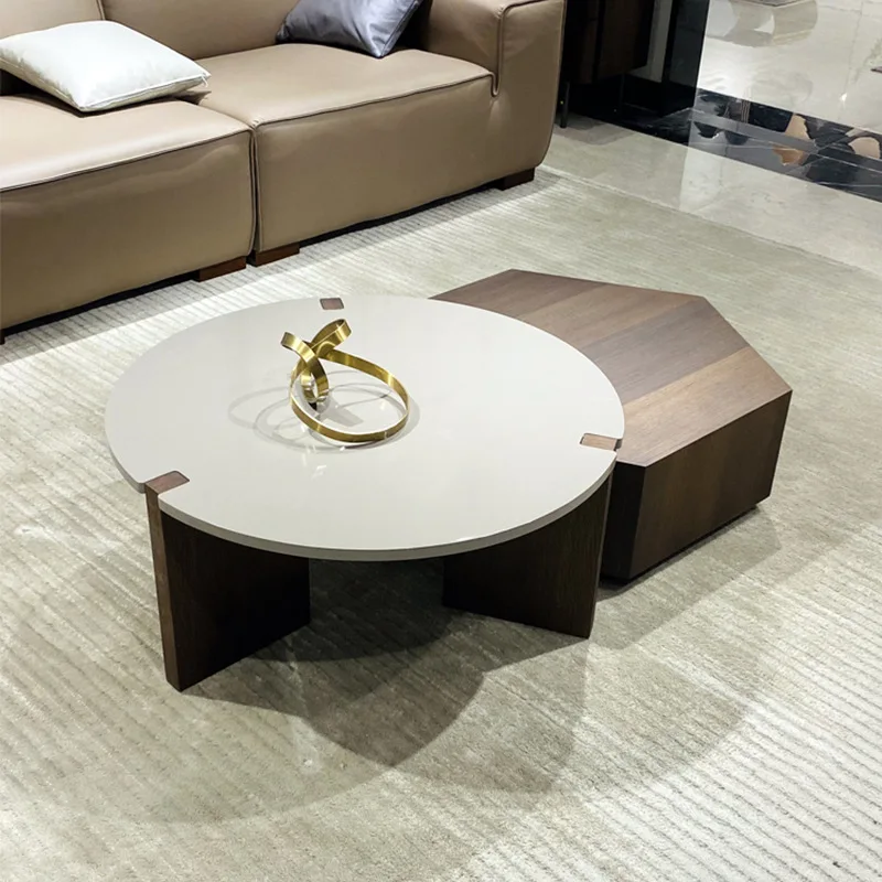 Italian minimalist coffee table combination round medieval style tea table smoked wood size apartment living room household wabi
Italian minimalist coffee table combination round medieval style tea table smoked wood size apartment living room household wabi