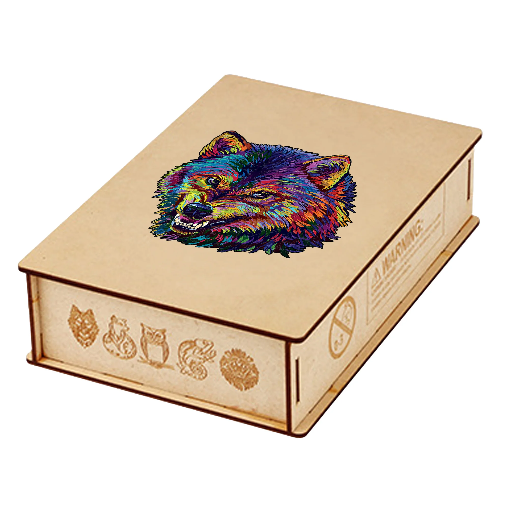 irregular wooden jigsaw puzzle colorful wolf head shape premium 3 5mm plywood brain teaser gift for adults home decor art
irregular wooden jigsaw puzzle colorful wolf head shape premium 3 5mm plywood brain teaser gift for adults home decor art