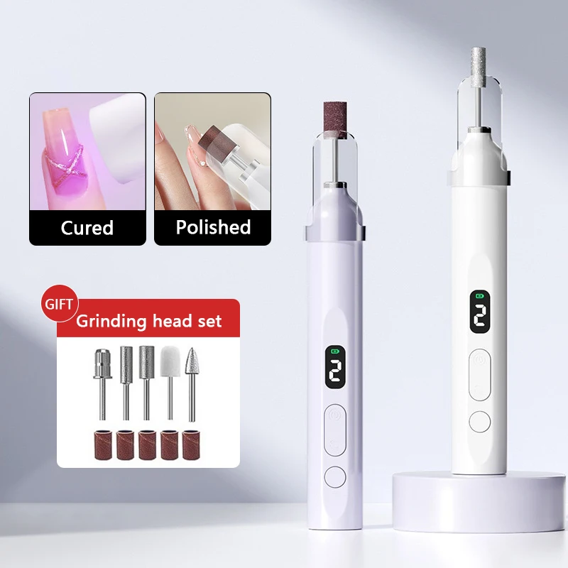 Rechargeable Electric Nail Drill Machine Manicure Grinding Tool Milling Cutter Strong Polishing Nail Sander Set With Dust Cover
Rechargeable Electric Nail Drill Machine Manicure Grinding Tool Milling Cutter Strong Polishing Nail Sander Set With Dust Cover