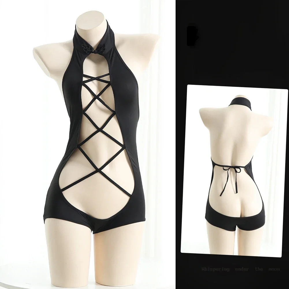 Female Sexy Jumpsuit Underwear Uniform Temptation Lace-Up Hollow Out Nightwear Role Play Women's Bodysuit
Female Sexy Jumpsuit Underwear Uniform Temptation Lace-Up Hollow Out Nightwear Role Play Women's Bodysuit
