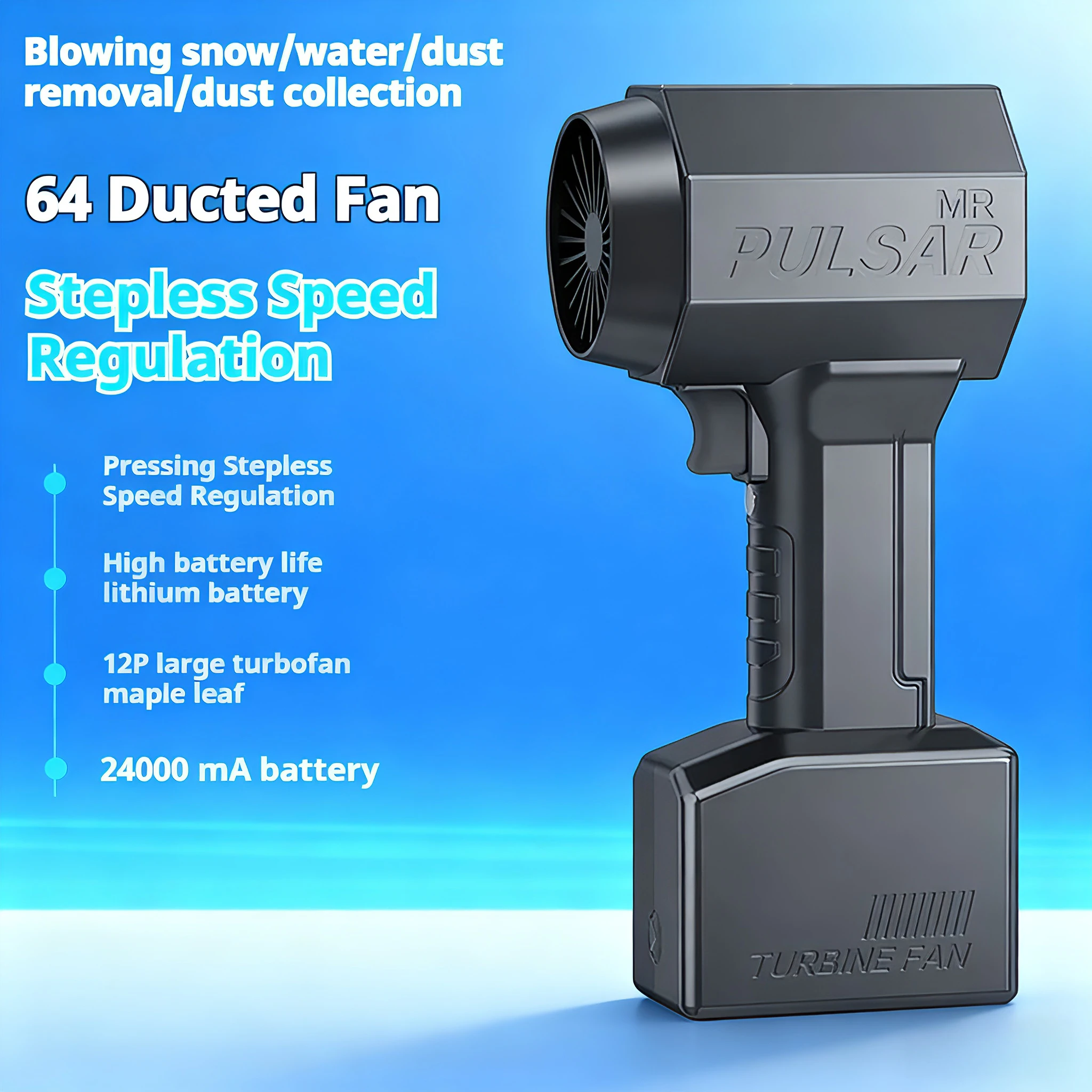 Violent Fan 40,000 revolutions per minute, handheld hair dryer, snow dust remover, dual-purpose dry and wet device,Powerful fan.
Violent Fan 40,000 revolutions per minute, handheld hair dryer, snow dust remover, dual-purpose dry and wet device,Powerful fan.