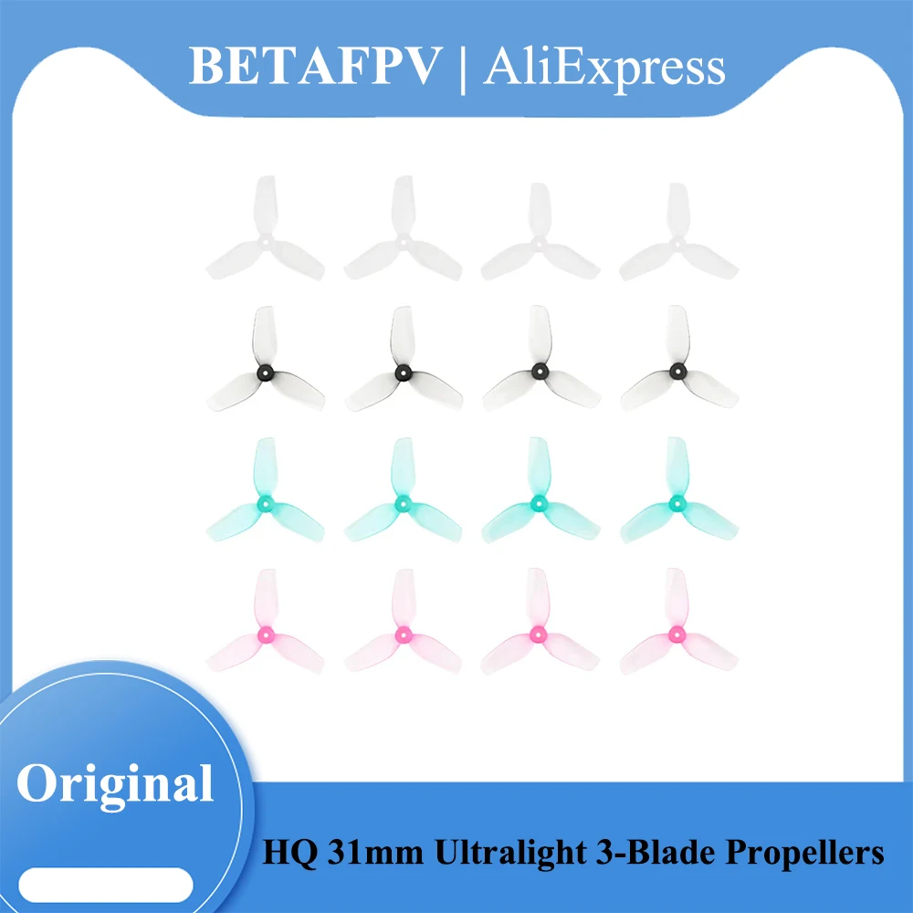 BETAFPV HQProp HQ 31mm Ultralight 3-Blade Propellers Fit for 0702 0702E 0802SE Motor(1.0mm Shaft)
BETAFPV HQProp HQ 31mm Ultralight 3-Blade Propellers Fit for 0702 0702E 0802SE Motor(1.0mm Shaft)