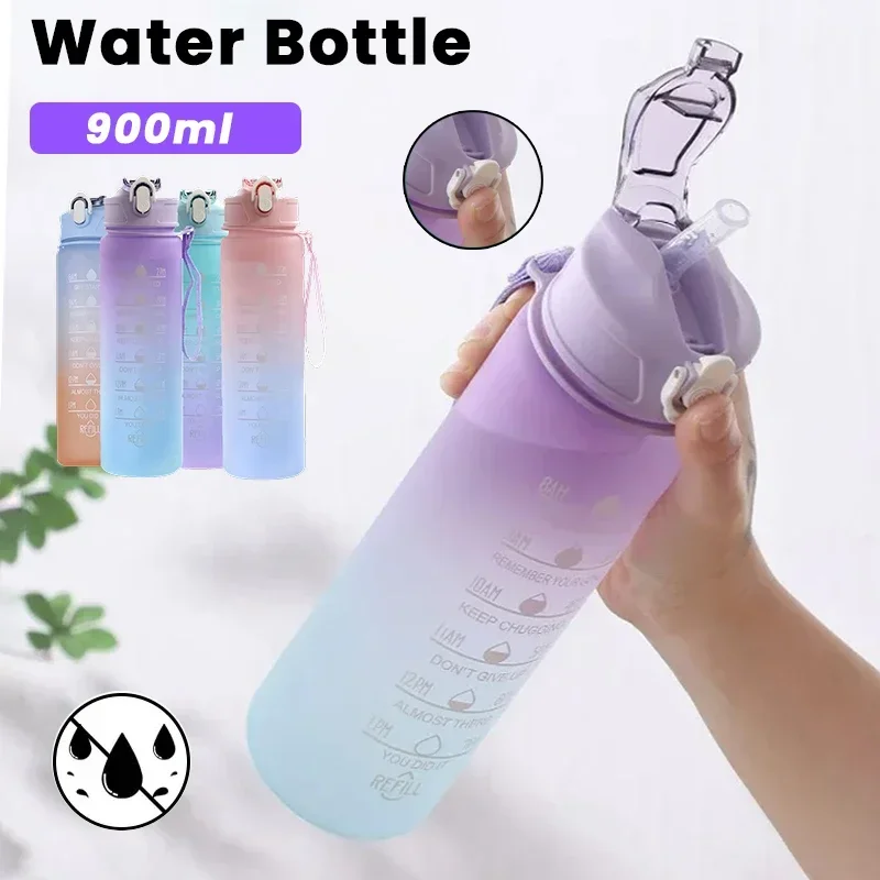 900ML Sports Water Bottle with Time Marker Leak-proof Cup Motivational Portable Water bottle for Outdoor Sport Fitness
900ML Sports Water Bottle with Time Marker Leak-proof Cup Motivational Portable Water bottle for Outdoor Sport Fitness