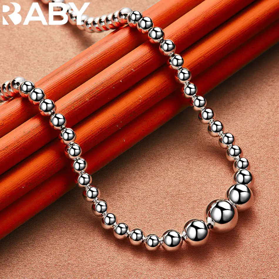 URBABY 925 Sterling Silver Round Bead Chain Necklace For Men and Women Fashion Jewelry Exquisite Party Engagement Wedding Gift
URBABY 925 Sterling Silver Round Bead Chain Necklace For Men and Women Fashion Jewelry Exquisite Party Engagement Wedding Gift