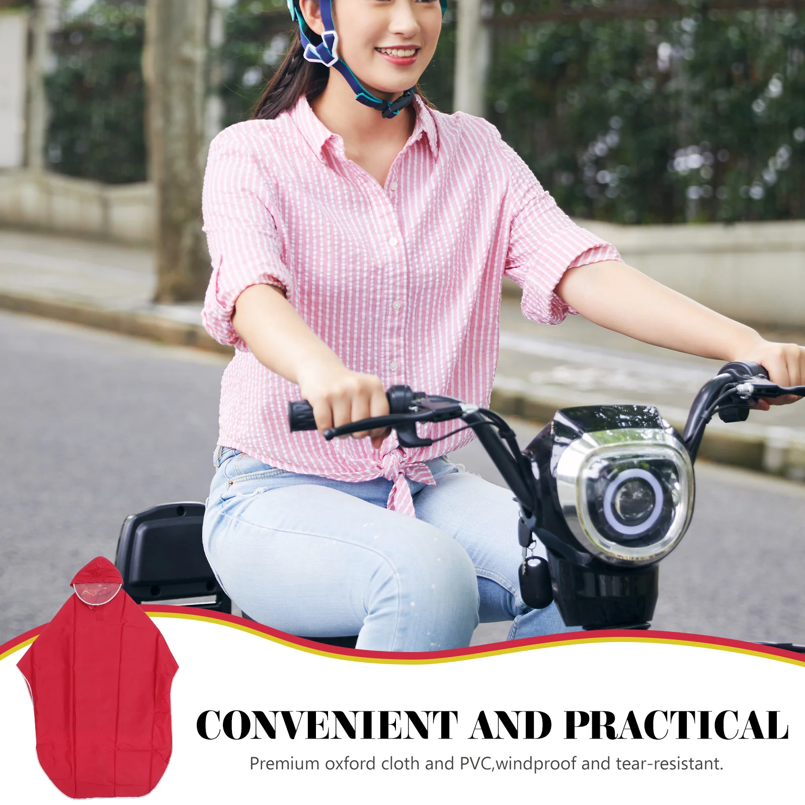 Bike Raincoat Unisex Waterproof Hooded Rain Cape Windproof Tear Resistant Pvc Oxford Cloth Cycling Scooter Cover Emergency
Bike Raincoat Unisex Waterproof Hooded Rain Cape Windproof Tear Resistant Pvc Oxford Cloth Cycling Scooter Cover Emergency