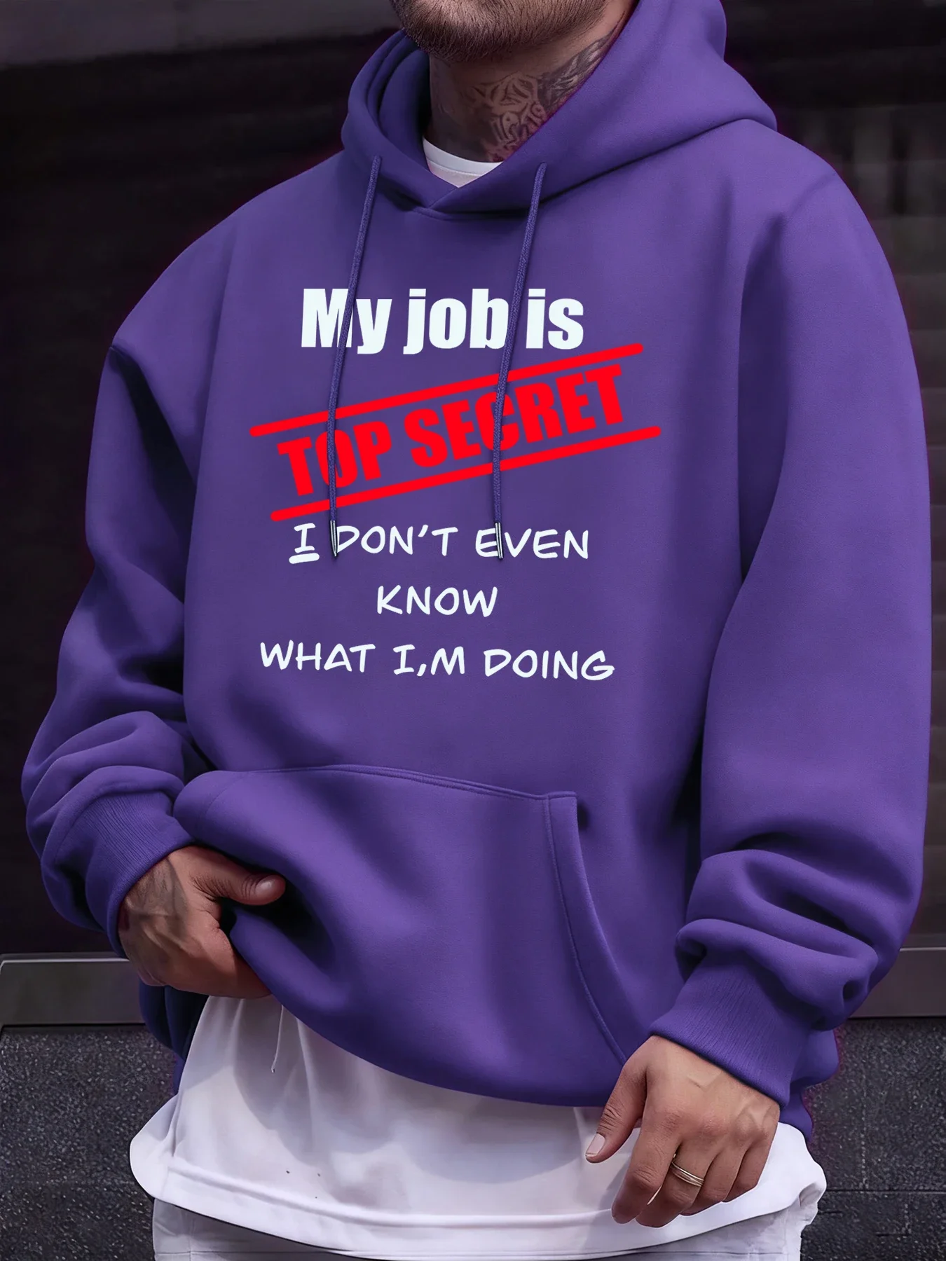 My Job Is Top Secret Prints Pulls amples à manches longues pour hommes, style classique décontracté, tendance sport, vêtements
My Job Is Top Secret Prints Pulls amples à manches longues pour hommes, style classique décontracté, tendance sport, vêtements