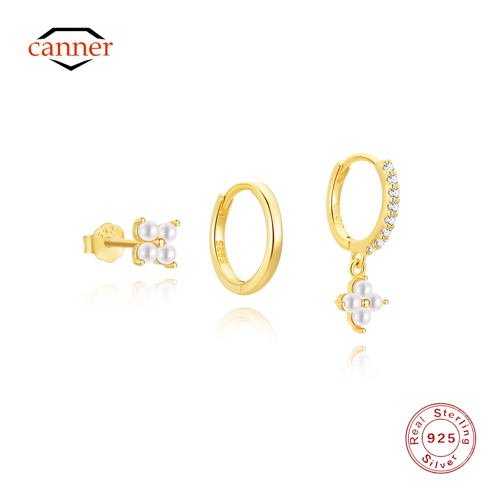 CANNER 925 Sterling Silver 3PCS Flower Pearl Stud Earrings For Women Ins Minimalism French Advanced Earrings Fine Jewelry Gift
CANNER 925 Sterling Silver 3PCS Flower Pearl Stud Earrings For Women Ins Minimalism French Advanced Earrings Fine Jewelry Gift