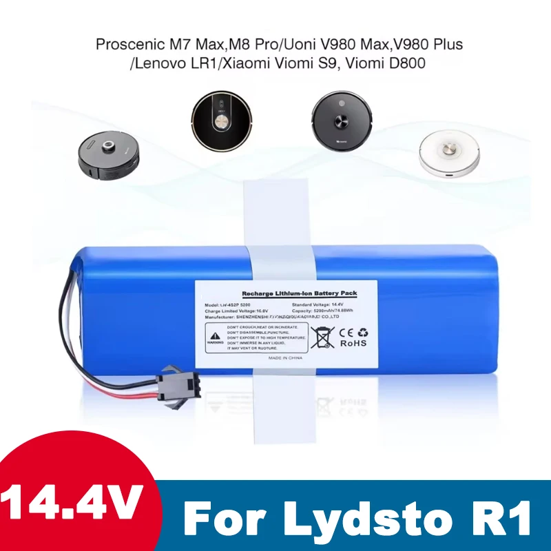 Новинка, Lydsto R1 Viomi S9 Roidmi Eve Plus, робот-пылесос с перезаряжаемой литий-ионной батареей R1, аккумулятор емкостью 12800 мАч
Новинка, Lydsto R1 Viomi S9 Roidmi Eve Plus, робот-пылесос с перезаряжаемой литий-ионной батареей R1, аккумулятор емкостью 12800 мАч