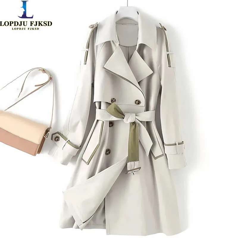 Women's Double Breasted Trench Coats, Korean Fashion, England Style, Loose, Medium Length, Female Clothing, Autumn, Winter, New
Women's Double Breasted Trench Coats, Korean Fashion, England Style, Loose, Medium Length, Female Clothing, Autumn, Winter, New