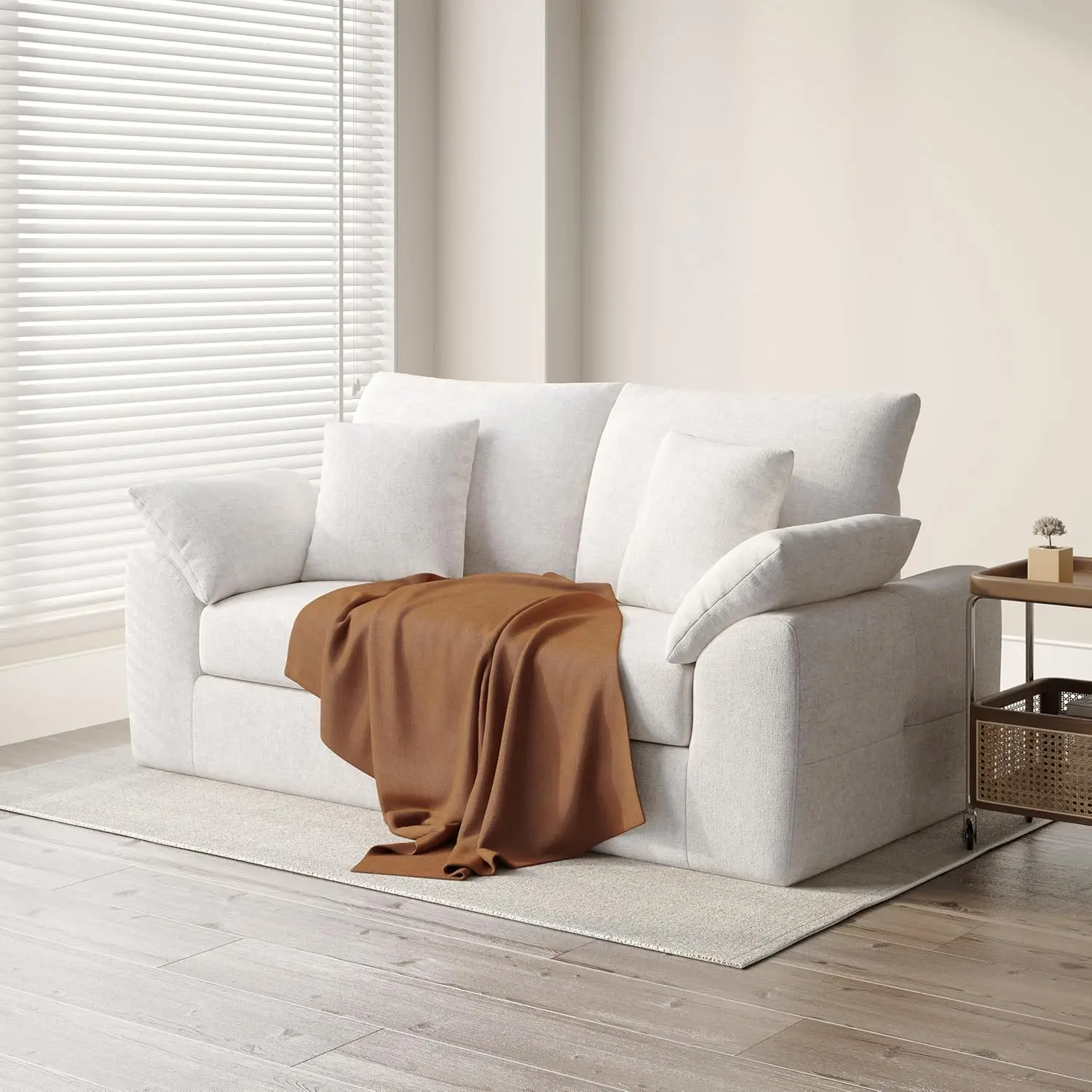 75.6' Modern Loveseat Sofa for Living Room, Cloud Boneless Couches with 4 Pillows, Mid Century
75.6' Modern Loveseat Sofa for Living Room, Cloud Boneless Couches with 4 Pillows, Mid Century