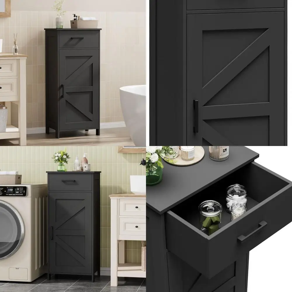 Space-Saving 35.4 High Bathroom Floor Cabinet with Drawer, Adjustable Shelves, Ideal for Living Room, Entryway, Kitchen Storage,
Space-Saving 35.4 High Bathroom Floor Cabinet with Drawer, Adjustable Shelves, Ideal for Living Room, Entryway, Kitchen Storage,