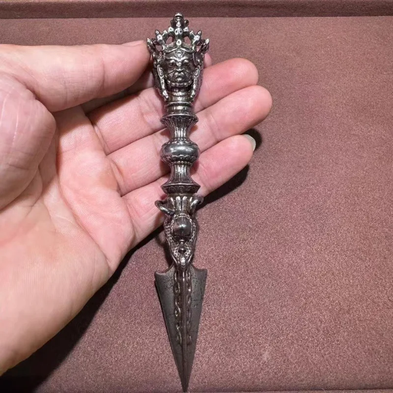 Tibetan Cold Iron Ritual Tool Nepalese Handcrafted Hayagriva Phurba Vajra Ancient Tantric Artifact Vintage Religious Collectible
Tibetan Cold Iron Ritual Tool Nepalese Handcrafted Hayagriva Phurba Vajra Ancient Tantric Artifact Vintage Religious Collectible