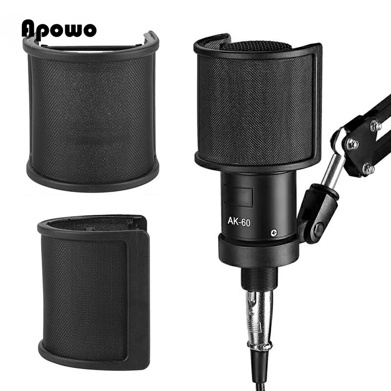 Universal Black Microphone Pop Filter Condenser Microphone PC Studio Recording Metal Windscreen For Mic Pop Screen Accessories
Universal Black Microphone Pop Filter Condenser Microphone PC Studio Recording Metal Windscreen For Mic Pop Screen Accessories