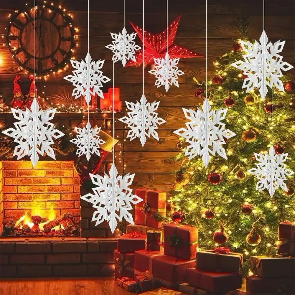 6pcs Christmas 3D Snowflake Decorations Xams Tree Ceiling Hanging Pendant For Home Winter Style Party Party Holiday Ornaments
6pcs Christmas 3D Snowflake Decorations Xams Tree Ceiling Hanging Pendant For Home Winter Style Party Party Holiday Ornaments