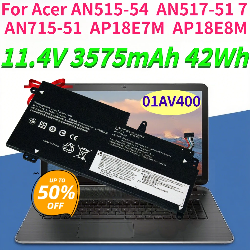 New 01AV400 3575mAh 42Wh Laptop Battery for Lenovo 01AV401 01AV402 01AV435 01AV436 01AV437 ThinkPad S2 Gen 13 Series SB10K97593
New 01AV400 3575mAh 42Wh Laptop Battery for Lenovo 01AV401 01AV402 01AV435 01AV436 01AV437 ThinkPad S2 Gen 13 Series SB10K97593