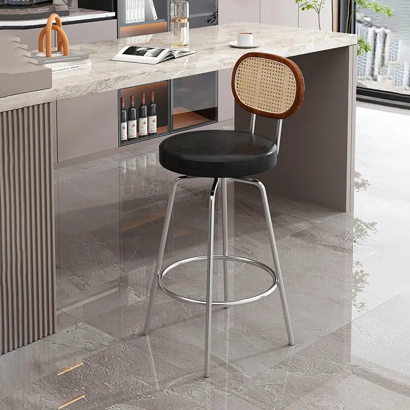 Modern Rattan Bar Stool Home Cafe Counter Chair Comfortable Backrest Seat for Kitchen Island Commercial Restaurant Bar Chairs
Modern Rattan Bar Stool Home Cafe Counter Chair Comfortable Backrest Seat for Kitchen Island Commercial Restaurant Bar Chairs