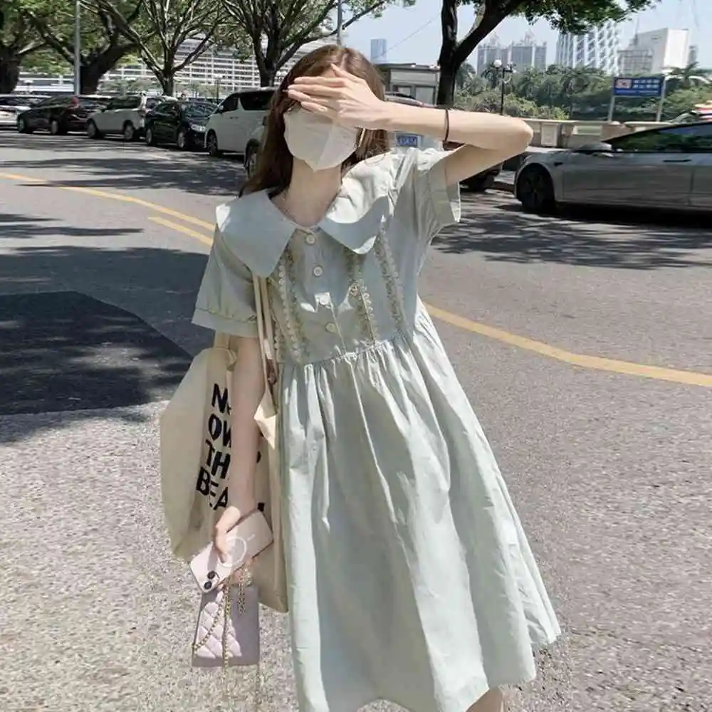 Plus Size 5XL 150KG2 Summer Women Floral Dress Loose Short Sleeve High Waist Sweet Ladies Dresses
Plus Size 5XL 150KG2 Summer Women Floral Dress Loose Short Sleeve High Waist Sweet Ladies Dresses