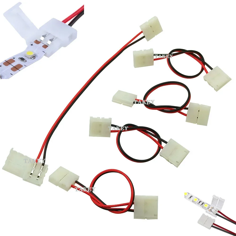 LED Strip Connector for10mm 5050 RGB RGBW IP20 Non-waterproof 2 Pin Tape Light To Wire
LED Strip Connector for10mm 5050 RGB RGBW IP20 Non-waterproof 2 Pin Tape Light To Wire